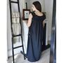 Ladies Black Sleeveless Nightdress With Side Ties 'Betty', thumbnail 6 of 6