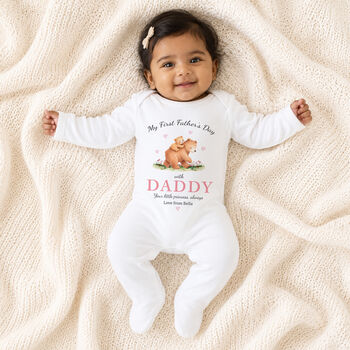 Personalised First Father’s Day Princess Baby Outfit, 2 of 7