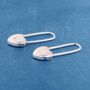 Silver Padlock Hoop Earrings, thumbnail 2 of 7