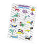 Dinosaur Sticker Sheet Pack Of Three Sheets A5, thumbnail 3 of 5