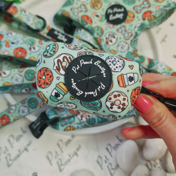 Iced Doughnuts And Coffee Puppy Or Dog Harness Set Xs L, 11 of 12