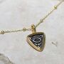 Gold Plated Sterling Silver Evil Eye Necklace, thumbnail 1 of 12