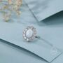 Sterling Silver Vintage Inspired Opal Cz Ring, thumbnail 5 of 12