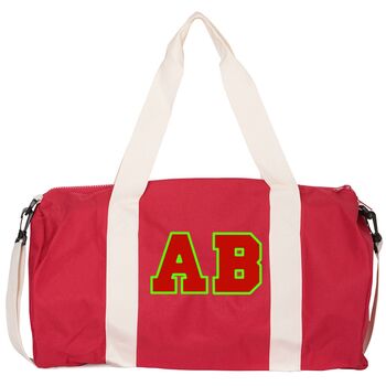 Personalised Red Duffle Bag For Weekends/Sleepovers, 6 of 7