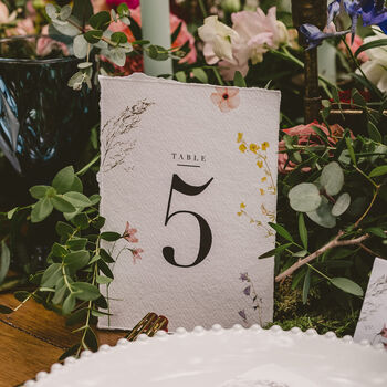 Pressed Flowers Table Numbers, 5 of 7