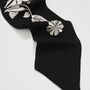 Floral Bohemian Embroidered Black Scarf, thumbnail 2 of 4
