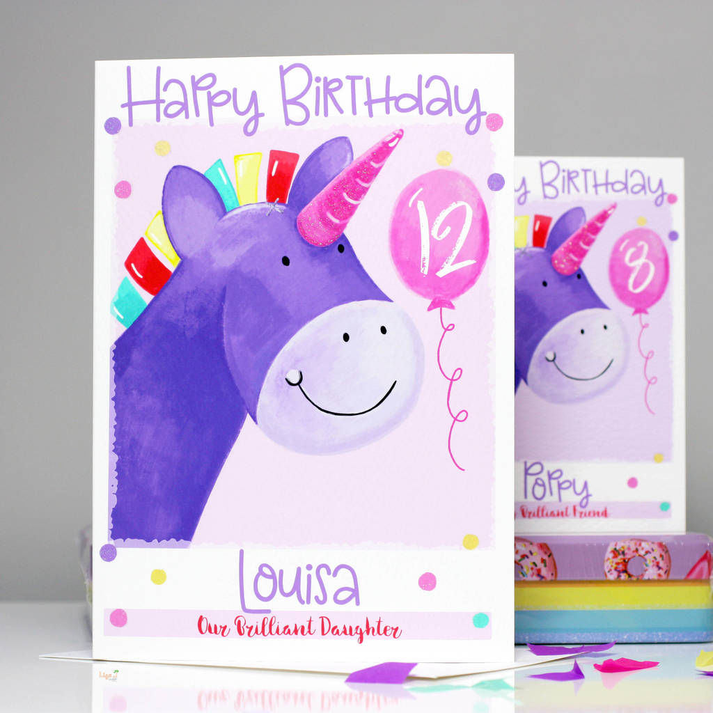 Personalised Unicorn Relation Birthday Card, 1 of 10