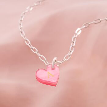 Personalised Heart Initial Statement Necklace, 2 of 12
