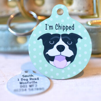 Staffordshire Bull Terrier Personalised Name Tag, 12 of 12