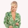 Fern Print Satin Wrap Dressing Gown, thumbnail 2 of 6