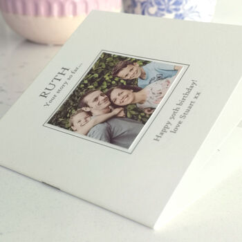 50th Fifty Birthday Story Of You Memory Keepsake Card, 5 of 5