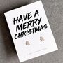Have A Merry Christmas Tree Earrings In Sterling Silver, thumbnail 1 of 5