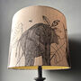Elephant Linen Lampshade Metallic Lining, thumbnail 1 of 6