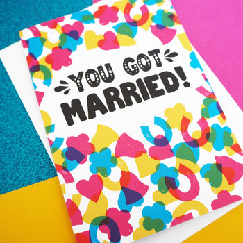 Wedding Confetti Congratulations Card, 5 of 5