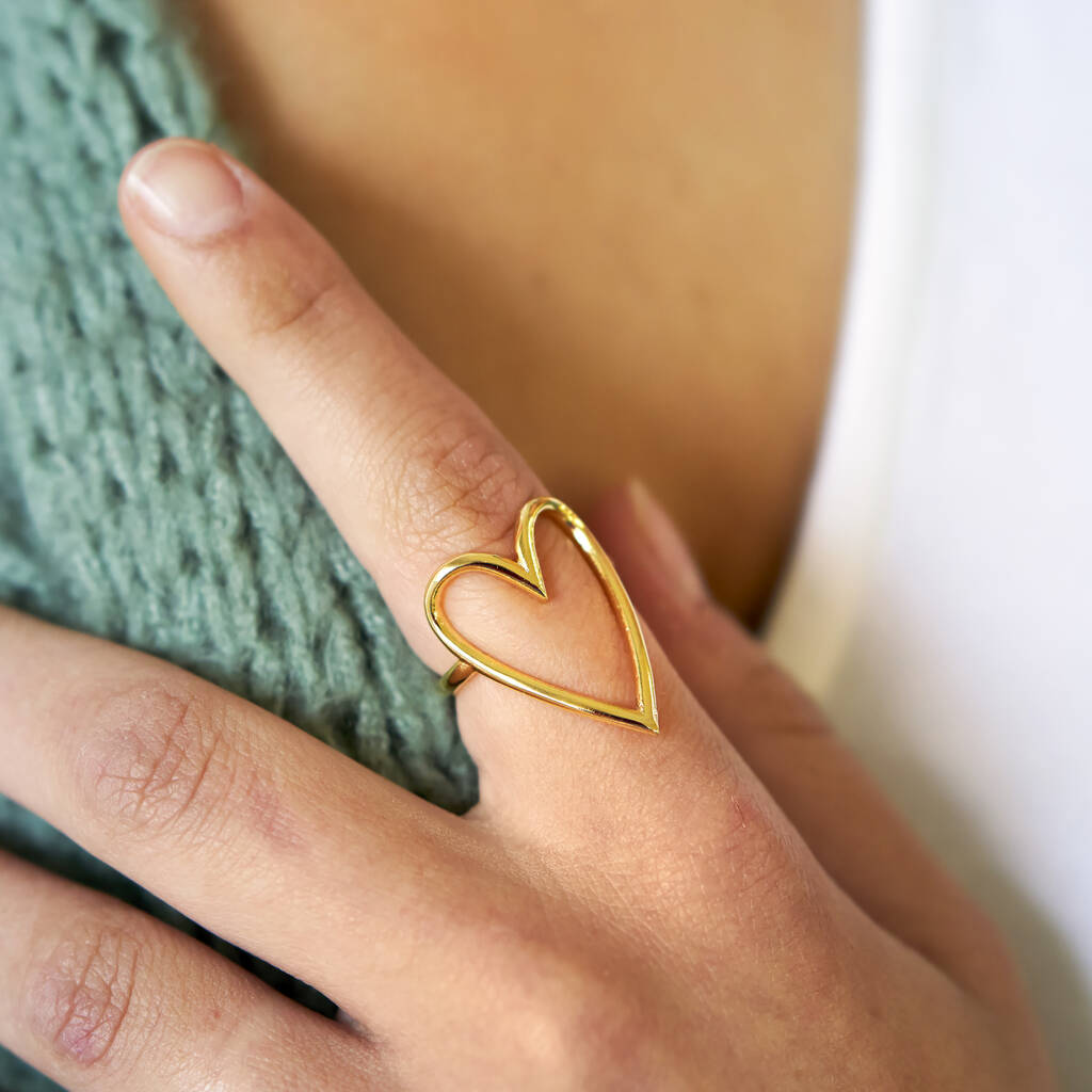 Adjustable Heart Ring, 1 of 11