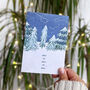Snow On Snow On Snow Forest Christmas Card, thumbnail 2 of 3