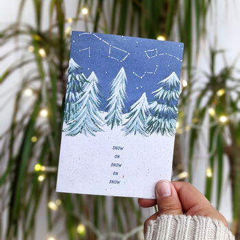 Snow On Snow On Snow Forest Christmas Card, 2 of 3