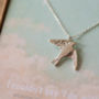 Personalised Silver Swallow Necklace, thumbnail 5 of 9