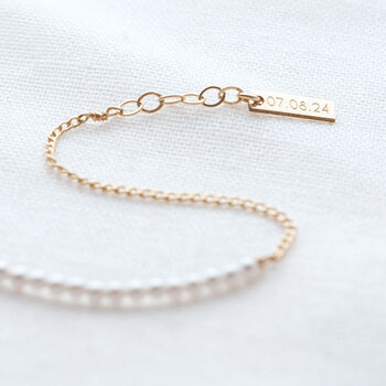 Personalised Tiny Vegan Pearl Bracelet, 3 of 5