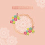 Eid Greetings Card Peach Lace, thumbnail 3 of 3
