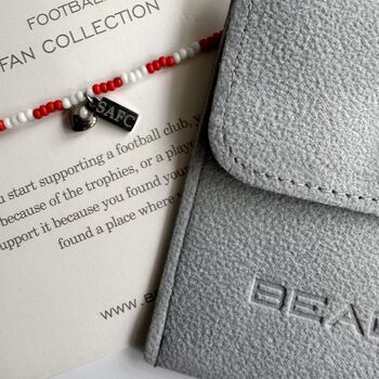 Sunderland Association Fc Football Fan Bead Bracelet With Charms, 3 of 5