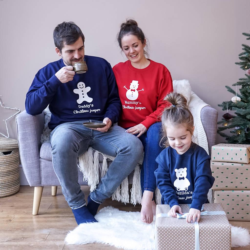 Personalised Family Christmas Jumper Set, 1 of 7