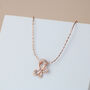 Rose Gold Butterfly Pendant Necklace, thumbnail 1 of 3