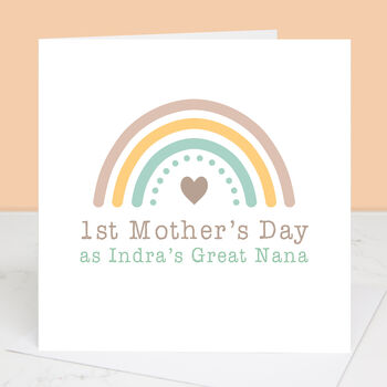 First Mother's Day As My… Rainbow Mother's Day Card, 3 of 4
