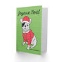 Joyeux Noel Santa Hat French Bulldog Christmas Card, thumbnail 2 of 4