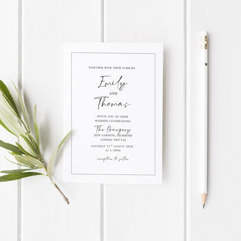 Love Is This 10 Wedding Invitations And 10 Details Cards Set, 3 of 5