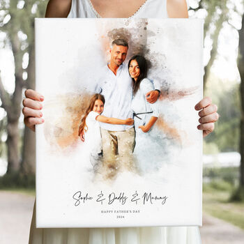 Father's Day Gift Custom Portrait, 5 of 8