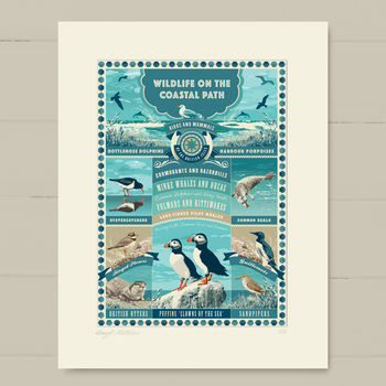 ‘British Coastal Wildlife Art Print’ Coastal Gift, 3 of 7