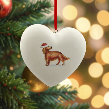 Red Setter Ceramic Bauble, 4 of 4