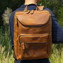 Top Zip Open Leather Backpack, thumbnail 9 of 10