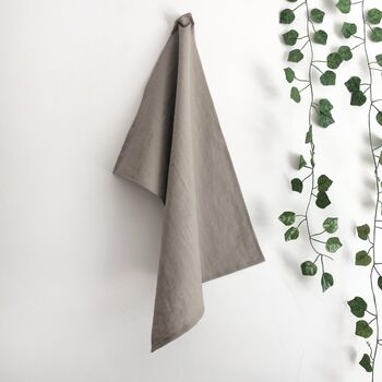 100% Linen Tea Towel, Washed Linen Kitchen Towel, 5 of 8