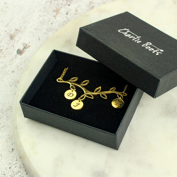 Personalised Family Tree Initials Necklace, Silver Or Gold Tone, 4 of 12