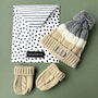 Embroidered Baby Winter Hat And Mittens Set, thumbnail 3 of 3