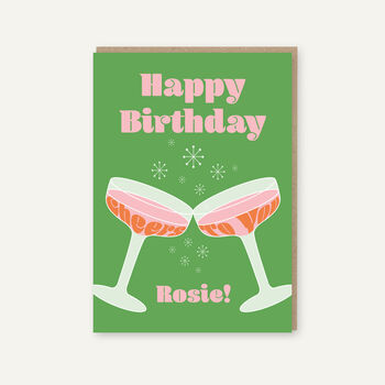 Personalised Happy Birthday Cheers To You Card, With Optional Video Message, 3 of 5