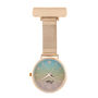 Annie Apple Glitter Rainbow Rose Gold Silver Fob Watch, thumbnail 4 of 4