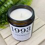 Personalised 30th 1993 Timeline Birthday Amber Candle, thumbnail 2 of 5
