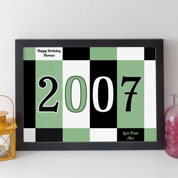 18th Birthday Print Or Card Personalised Gift 2007, 7 of 12