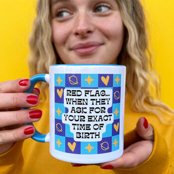Funny Red Flag Quote Slogan Valentines Mug, 7 of 7