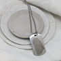 Fingerprint Dog Tag Stainless Steel Necklace, thumbnail 3 of 7