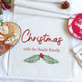 Christmas Holly Personalised Family Table Runner, thumbnail 3 of 6