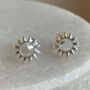 Sterling Silver Sun Studs, thumbnail 6 of 8
