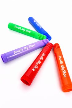 Doodle My Shoe Washable Colourful Pens/Felt Tips, 3 of 4