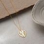 Urban Jungle Monstera Leaf Necklace, thumbnail 3 of 11
