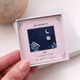 Angel Number Asymmetrical Sterling Silver Earrings, thumbnail 1 of 11