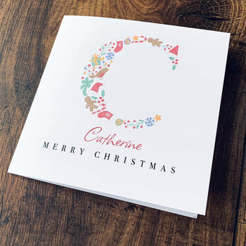 Personalised Christmas Card With Initial, 6 of 10