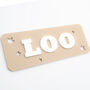 Loo Bathroom Door Sign – Beige And White Acrylic, thumbnail 1 of 6